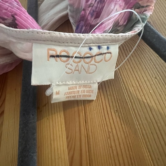 Free People ROCOCO SAND Tie-Side Tiered Floral Mini Dress NWT Medium JB - Picture 9 of 9